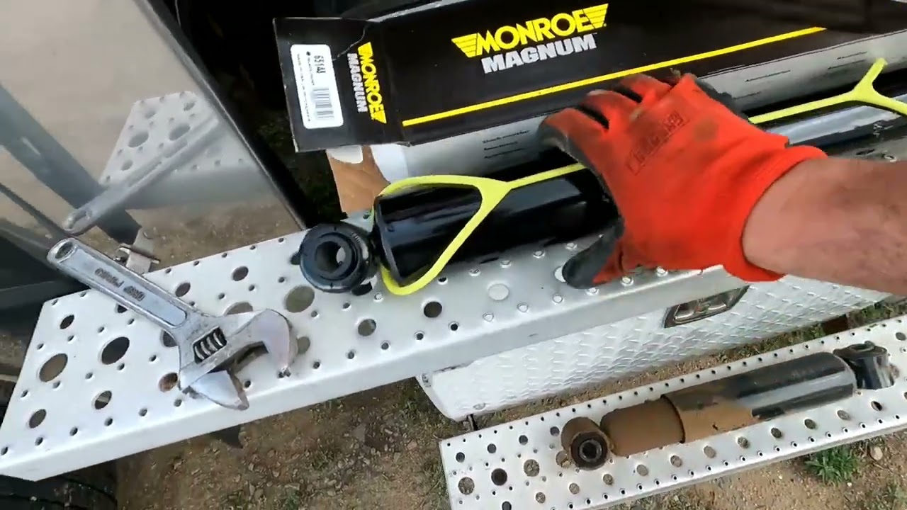 Replacing front shocks on semi truck ( 2015 Freightliner Coronado SD122 )