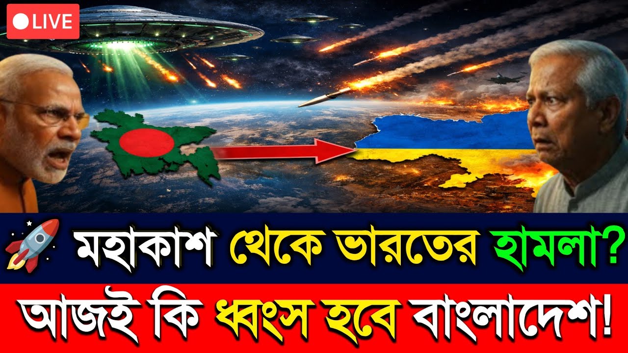 🚀 মহাকাশ থেকে ভারতের হামলা শুরু ? 🇧🇩 আজই কি ধ্বংস হবে বাংলাদেশ! | Breaking Geopolitics