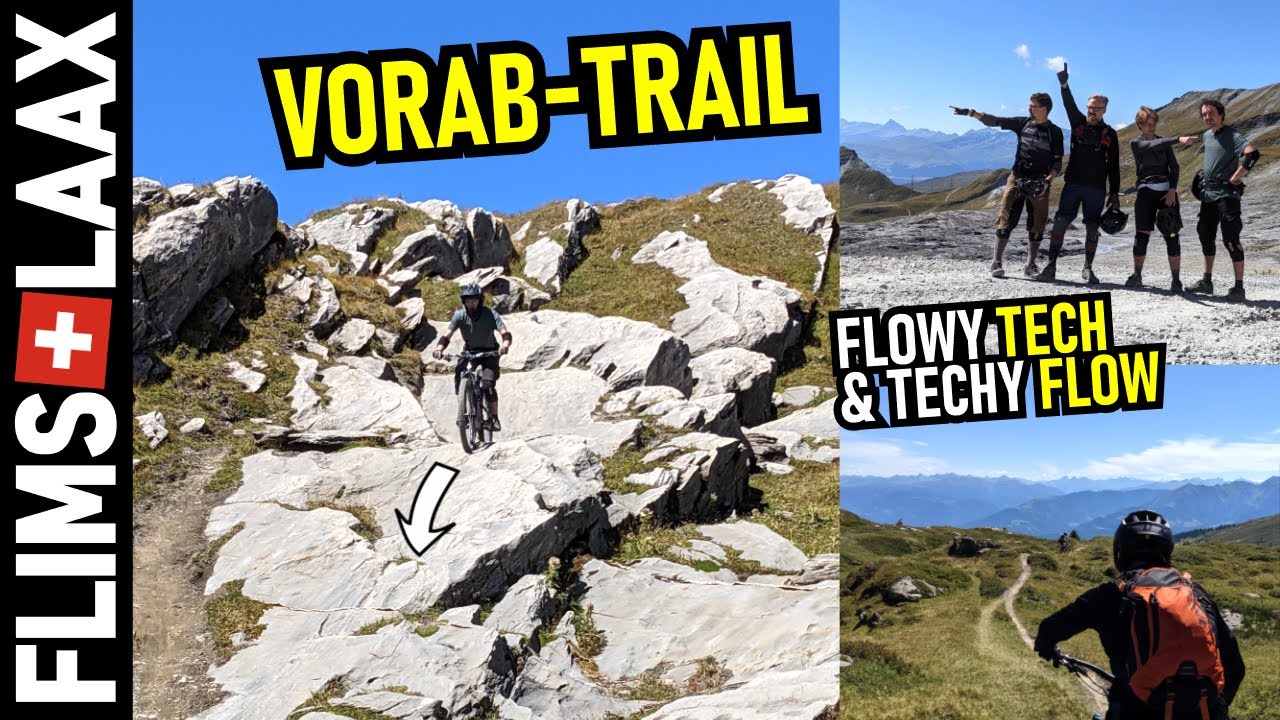 FLIMS LAAX Vorab-Trail Top to Bottom: Highlight! Rocks, Slabs & more Rocks / Mountainbike MTB Enduro