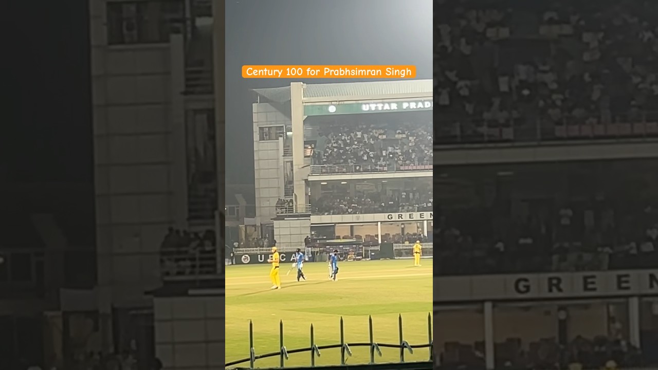Prabhsimran Singh makes his century 100 what a innings #prabhsimransingh #viralvideo #cricket #fyp