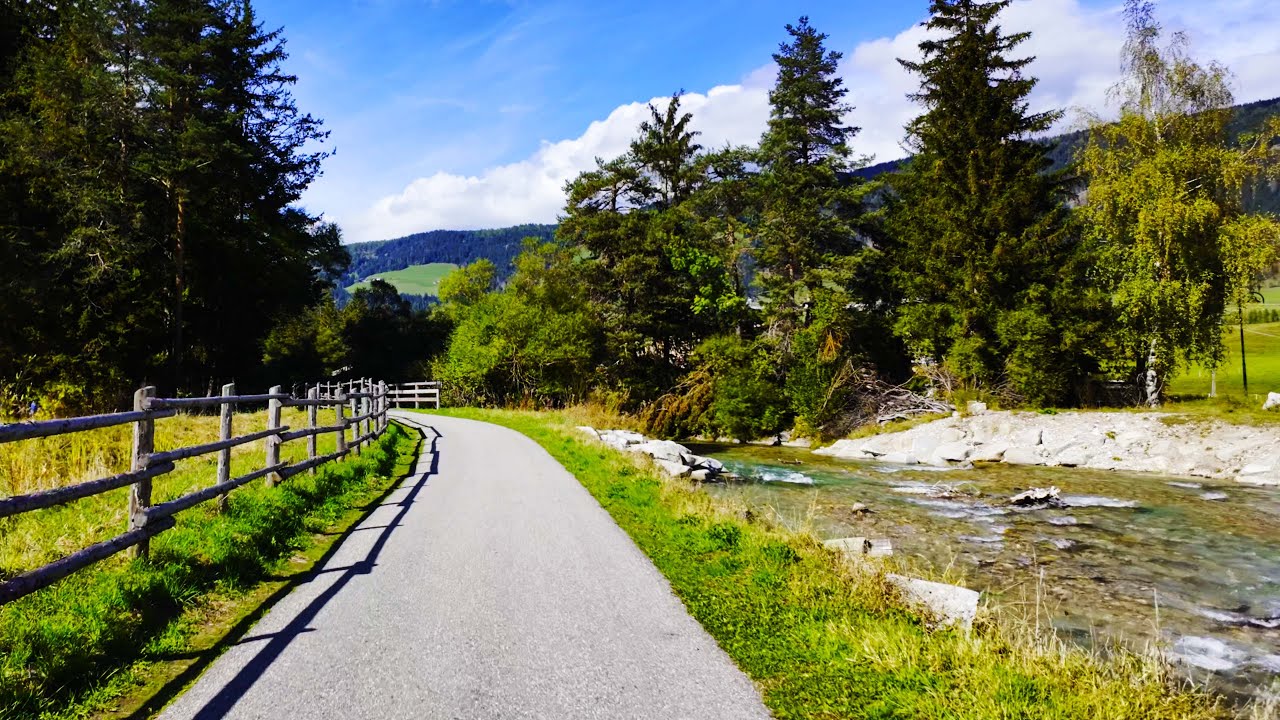 🚲San Candido (Innichen) to Brunico (Bruneck) in the Dolomites - FALL - Val Pusteria - Italy - ASMR