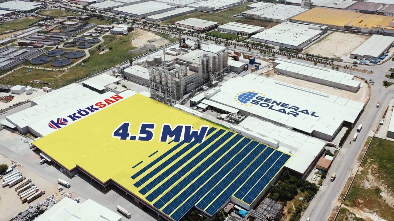 General Solar | KÖKSAN Holding 14 MW'lık Çatı GES Projemizin 4.2 MW'lık Kısmını Tamamladık