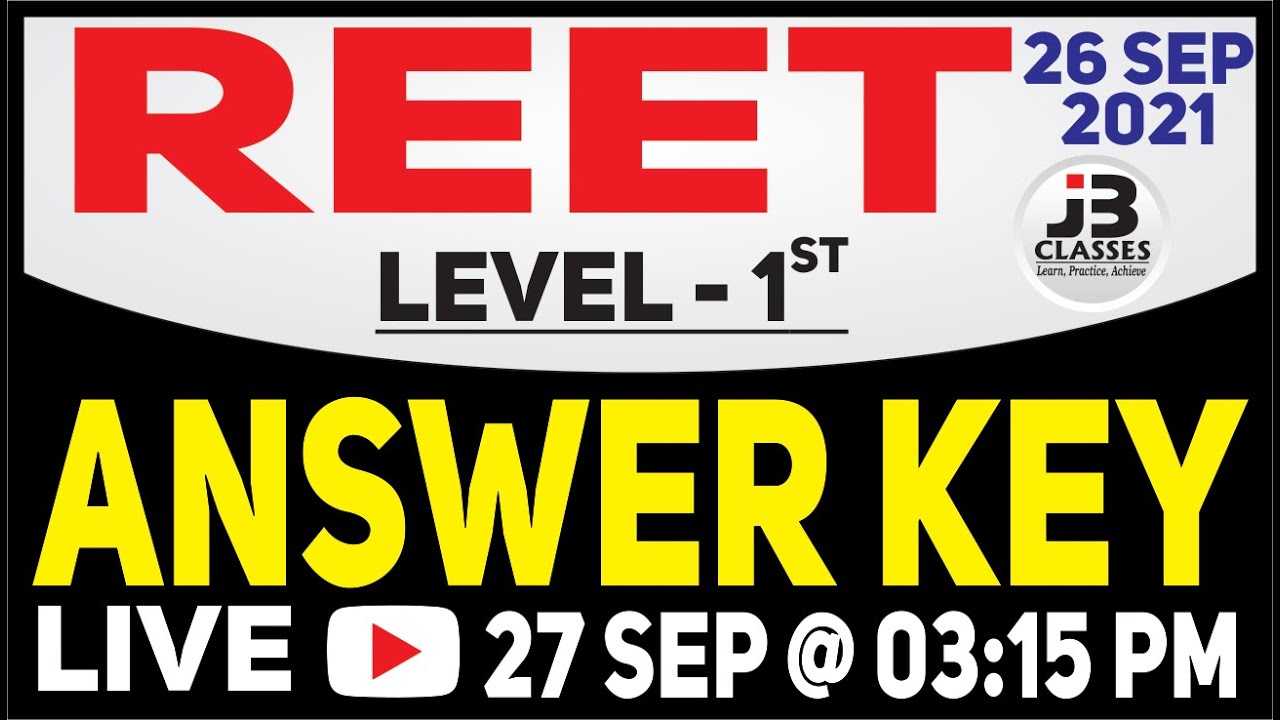 Reet Level-1 Answer Key | Reet Answer Key 2021 | Reet level 1 | Reet L1 Answer Key 2021 | REET 2021