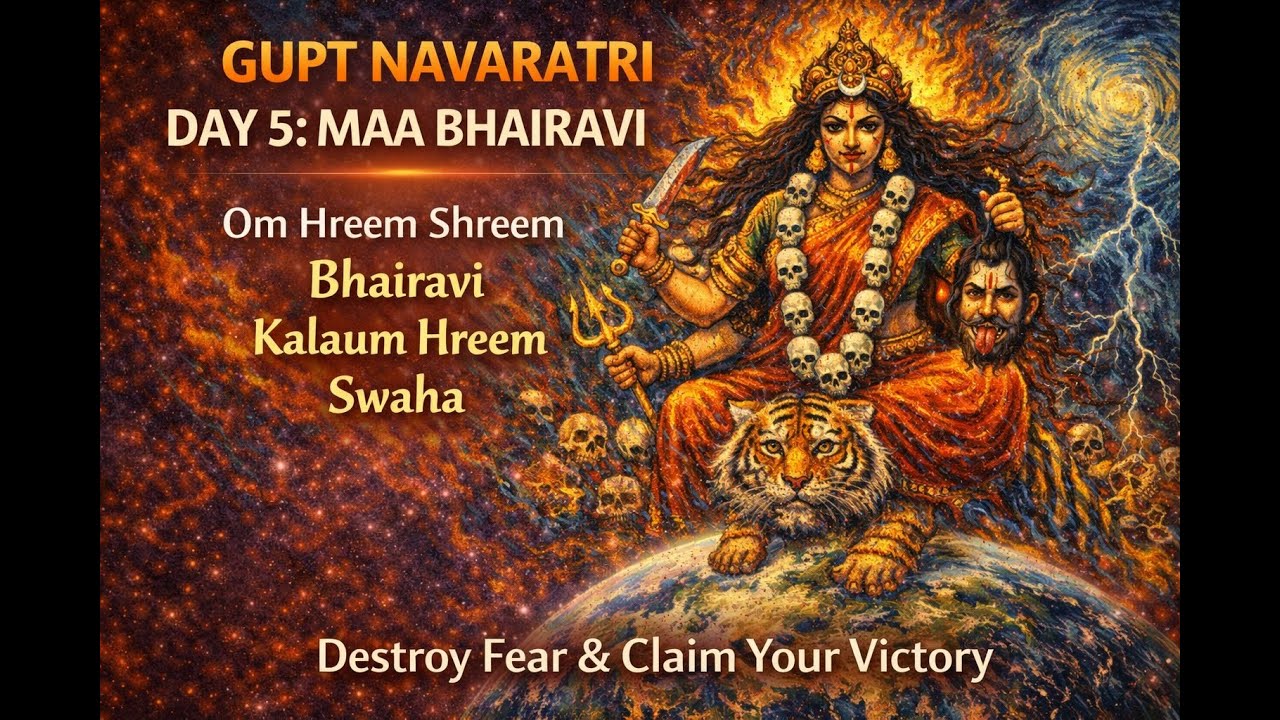 माँ भैरवी बीज मंत्र | Gupt Navratri 2026 Day 5 | Divine Shakti