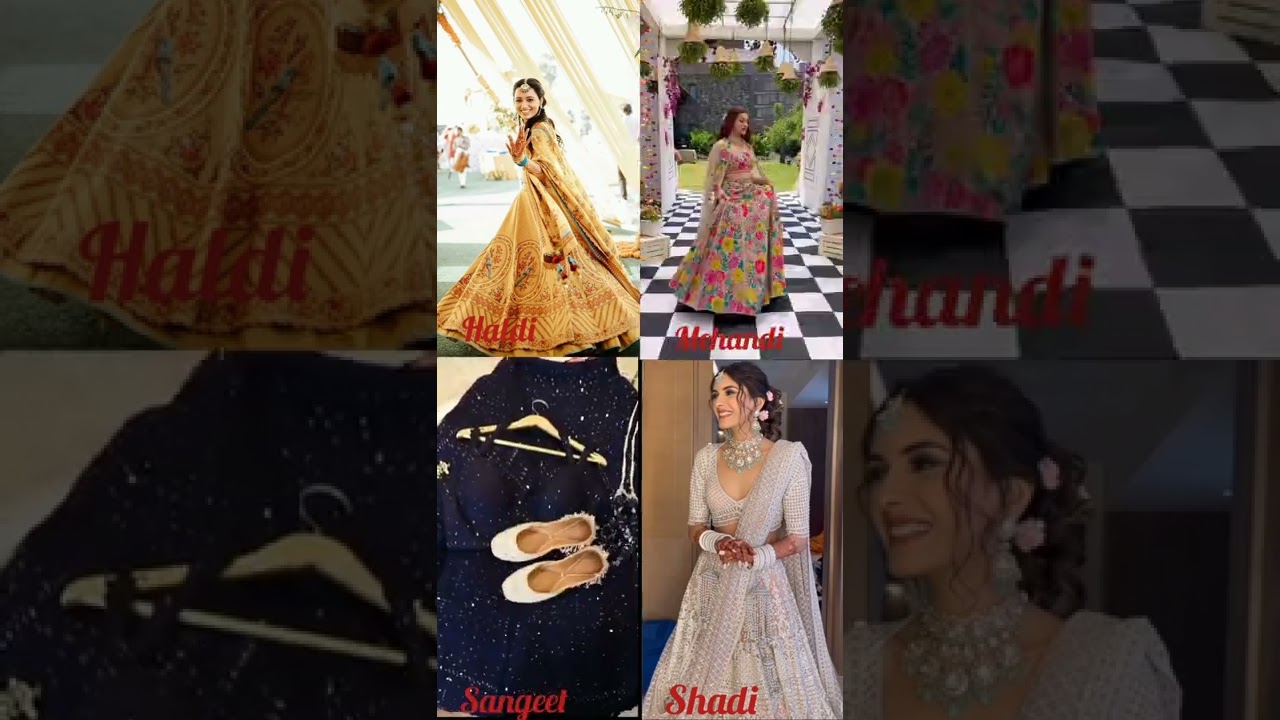 lehengas for wedding ceremony ||haldi mehendi sangeet aur shadi ka lehenga #lehengadesign #designer