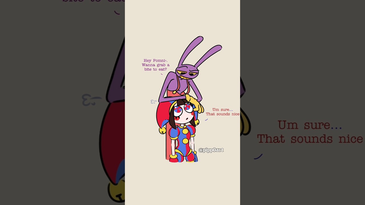 Jax X Pomni!😍Bite! The Amazing Digital Circus Comic Dub 