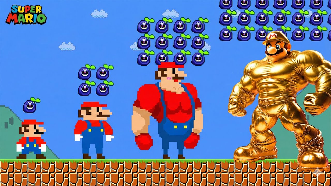 Mario GROWING UP Strongest with 999 SEEDs Powerups (Part 2 ) | Game Up
