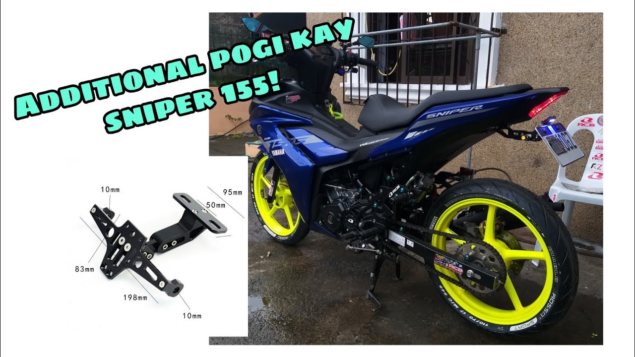 YAMAHA SNIPER 155 TAIL TIDY SIGNAL LIGHT AND PLATE NUMBER INSTALLATION.
