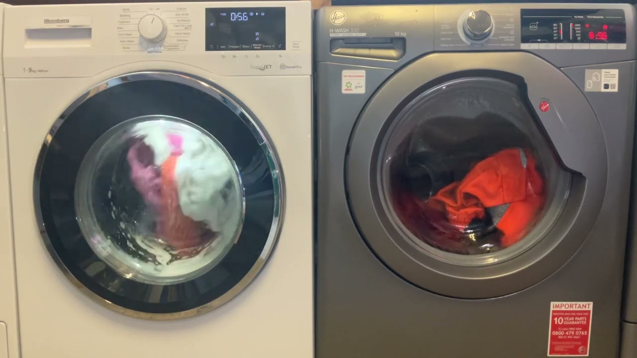Blomberg LWF194520QW Cottons 40 Short X2 Vs Hoover H3W04105TARR4-80 Cotton Care 59 40&rsquo;c 1400rpm