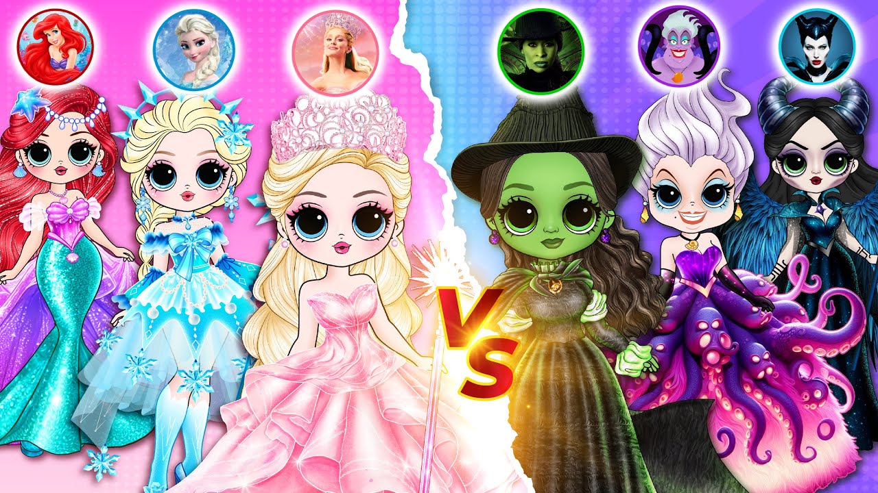 Princess vs Villain: Which team will win? | DIY Paper Dolls & Craft