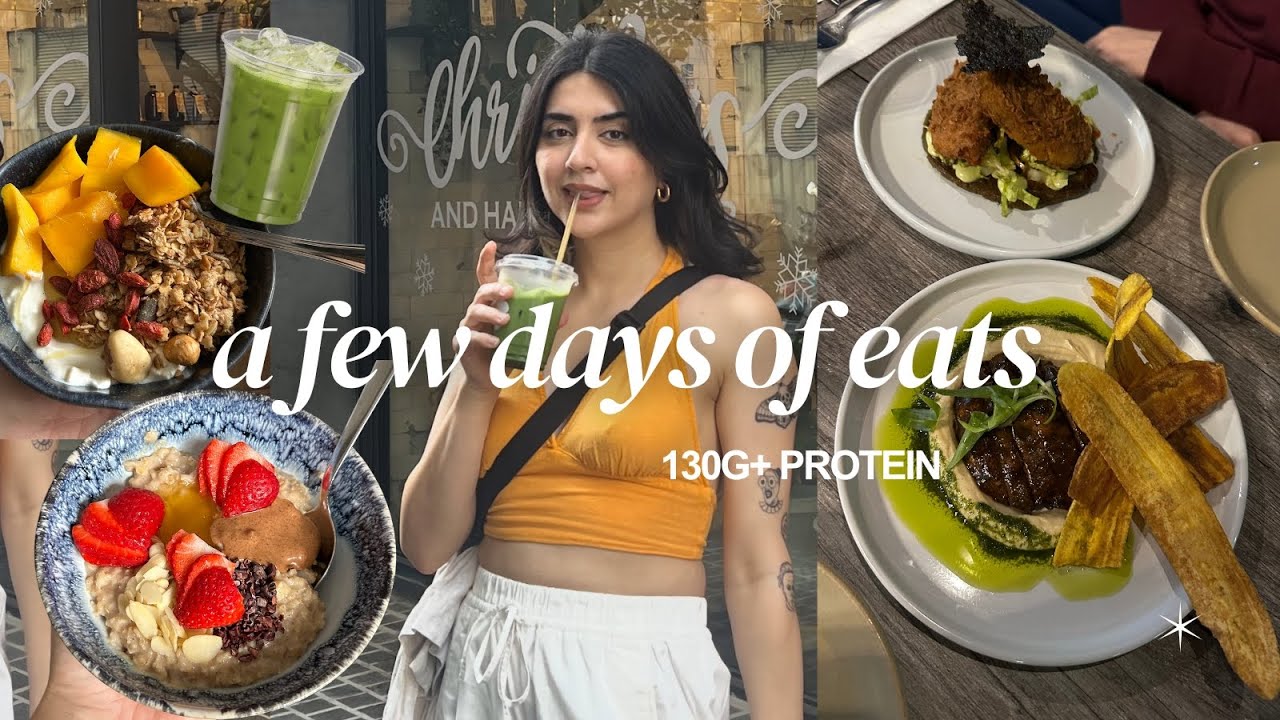 WHAT I EAT IN A FEW DAYS VLOG | 130g+ Protein | Workouts | Groceries