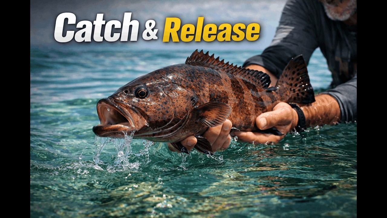 CATCH AND RELEASE OF KIDOO GROUPER FISH