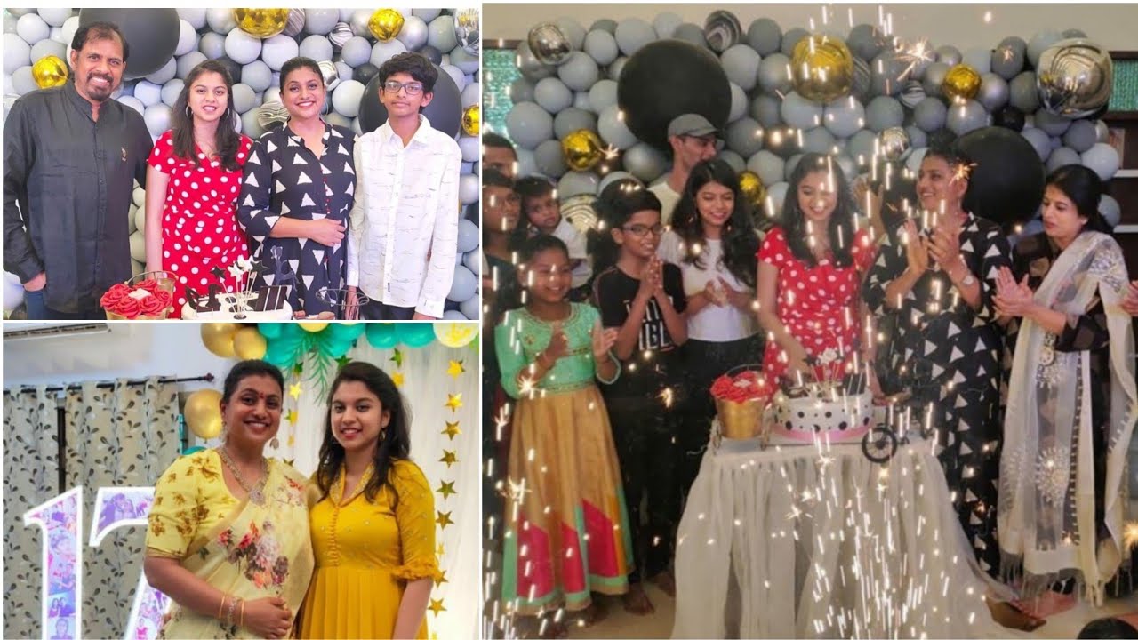 Actress Roja daughter birthday celebrations.