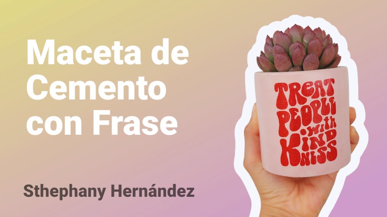Como hacer macetas de cemento con frases de manera facil, rapida.