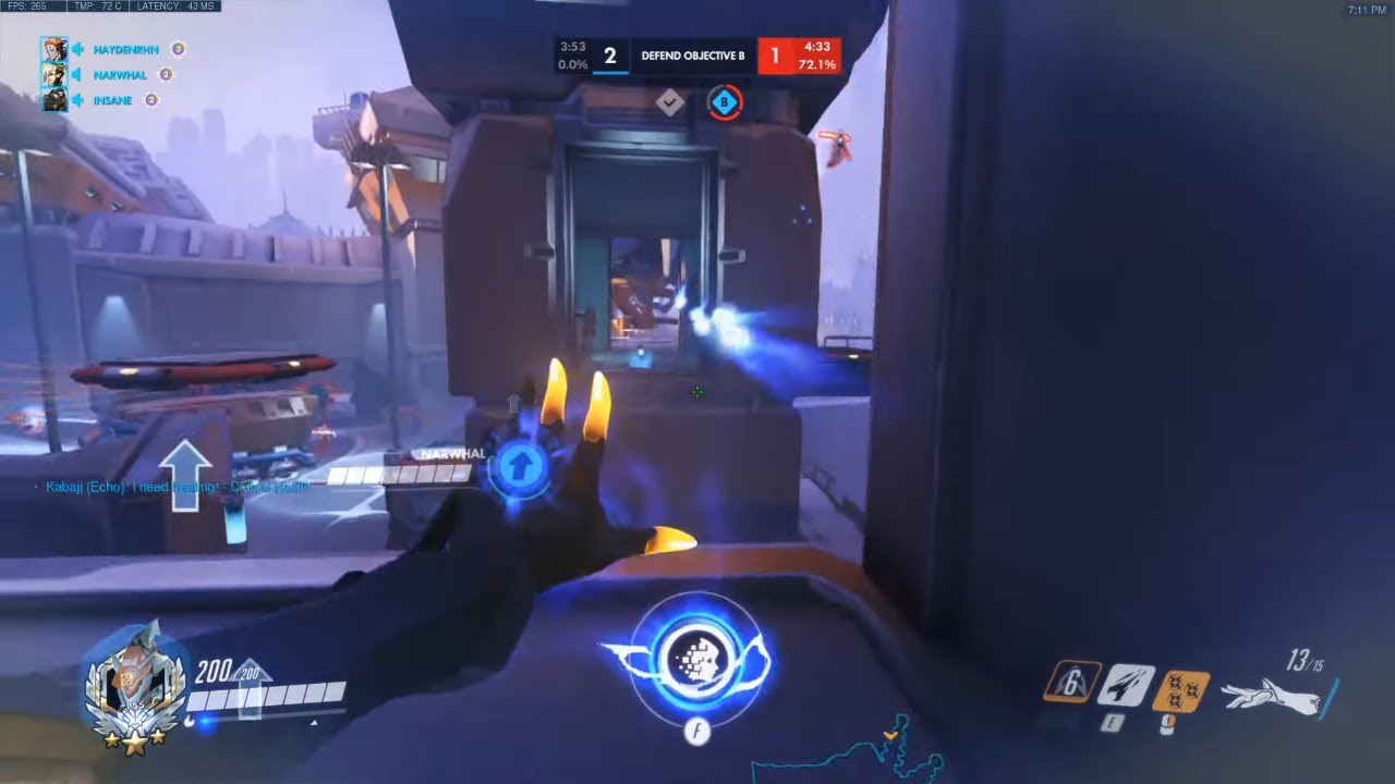 KABAJI SHOWING HIS ECHO SKILLS! [ OVERWATCH SEASON 21 TOP 500 ]