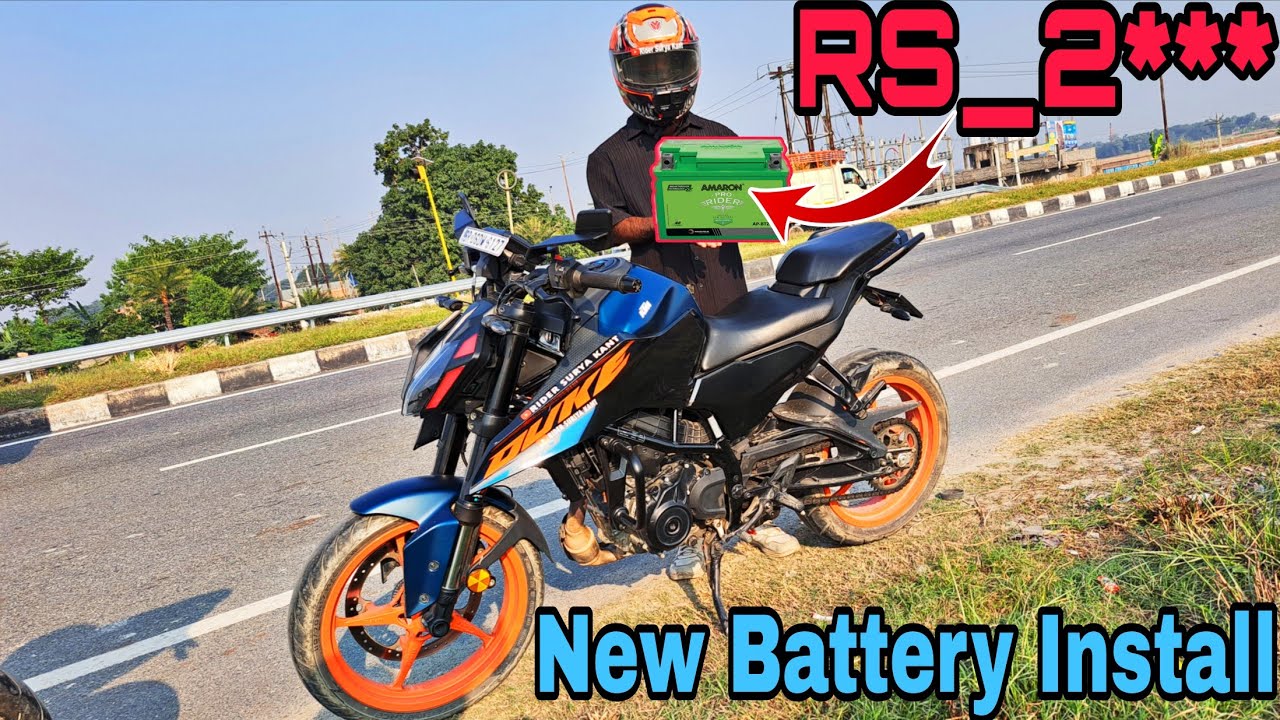 Ktm Duke New Battery Install  Amaron Battery 9AH & Price Details 