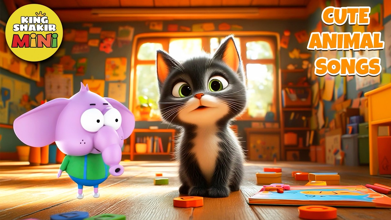 Cute Animal Songs - 21🐾🧡 King Shakir Mini #animalsongs #nurseryrhymes #kidssong #funny