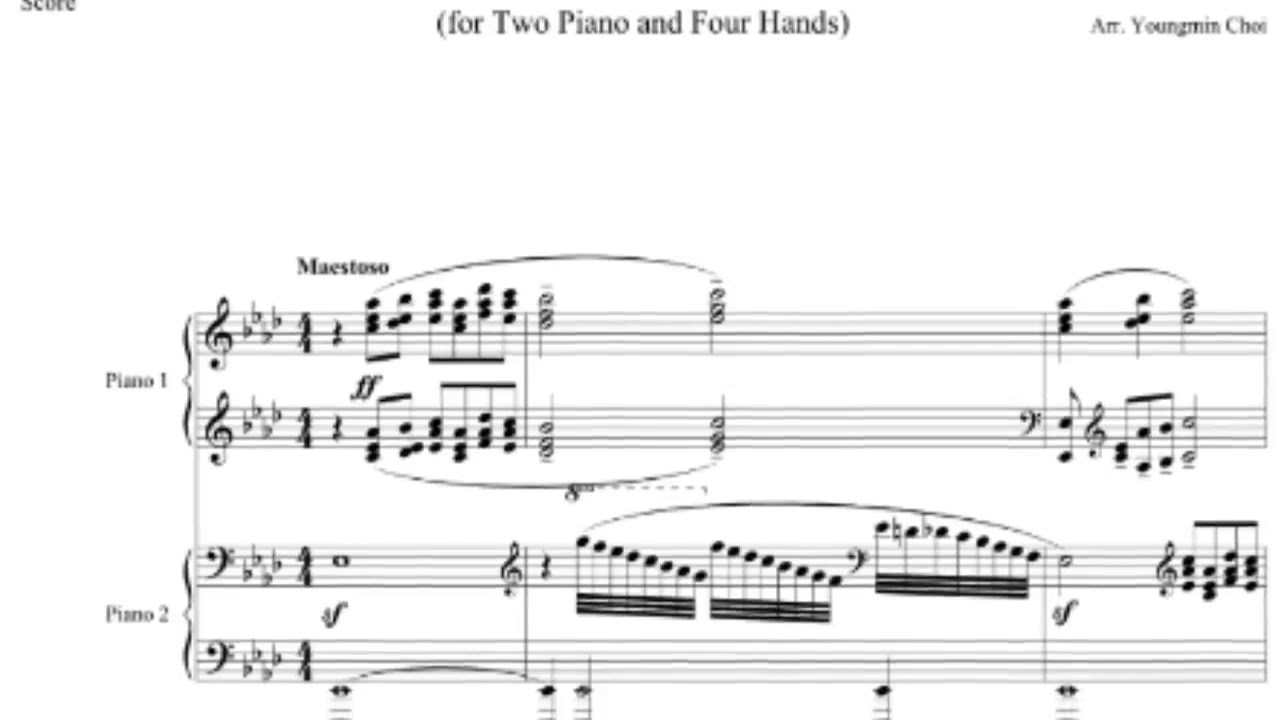 [SCORE] Youngmin Choi - 2 Hymns for 2 Pianos & 4 Hands
