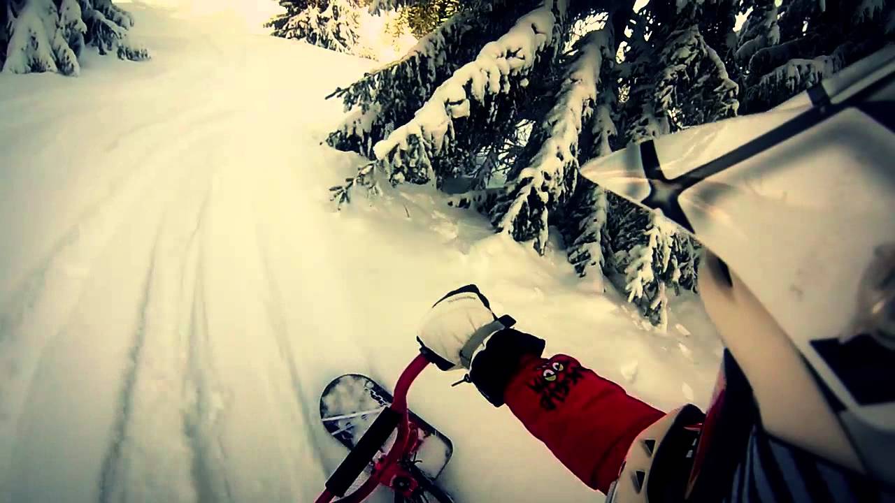 Jykk Snowscoot - 1st ride of the season