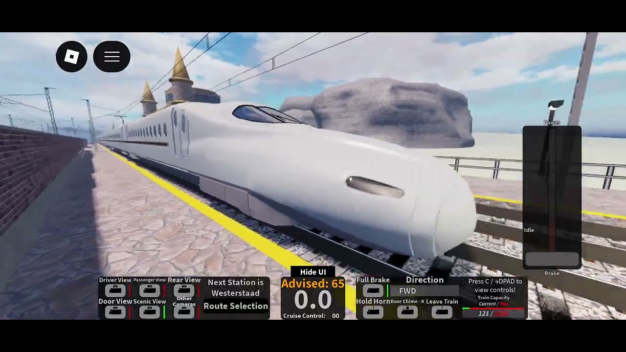 Driving Shinkansen in Rails Unlimited #roblox #train 