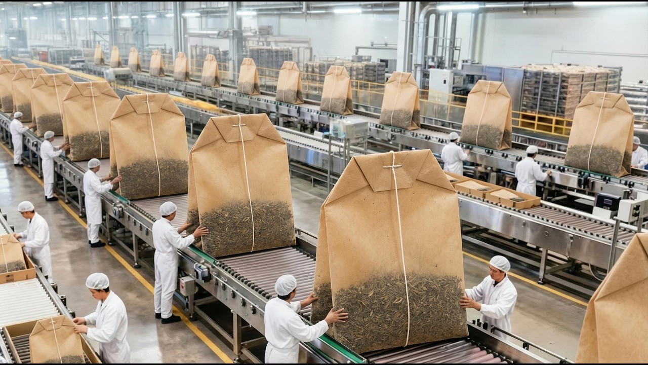 Inside the High-Speed Tea Factory: How 10,000 Tea Bags Are Produced and Packed Every Minute