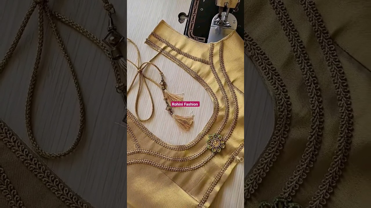 Golden blouse design cutting and stitching #shorts #shortsvideo #rohinifashion