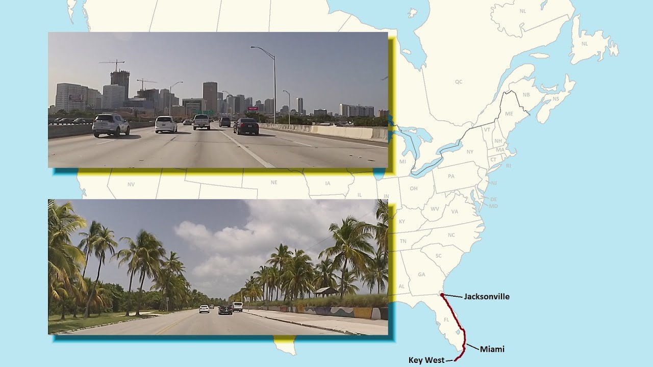 Jacksonville to Key West, Florida (Real-Time Road Trip)