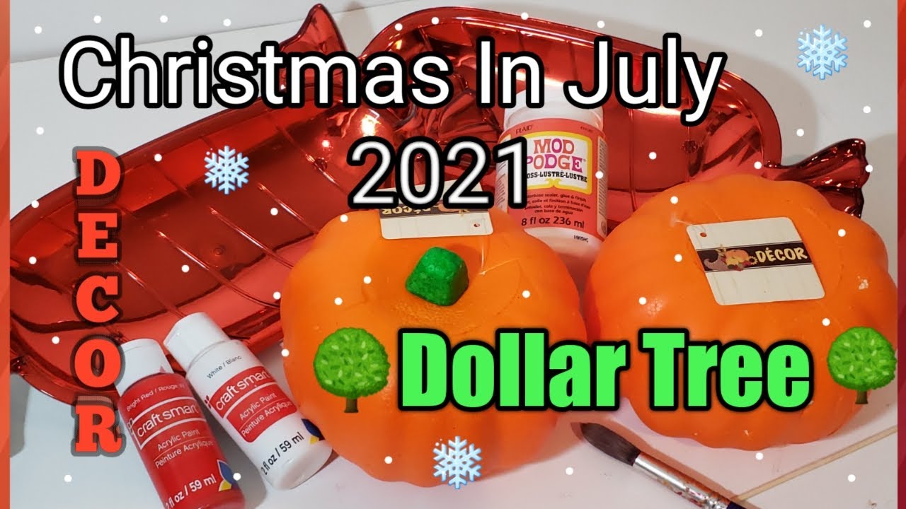 Christmas In July 2021 // Christmas Decor // Dollar Tree DIY // Peppermint Christmas Decor