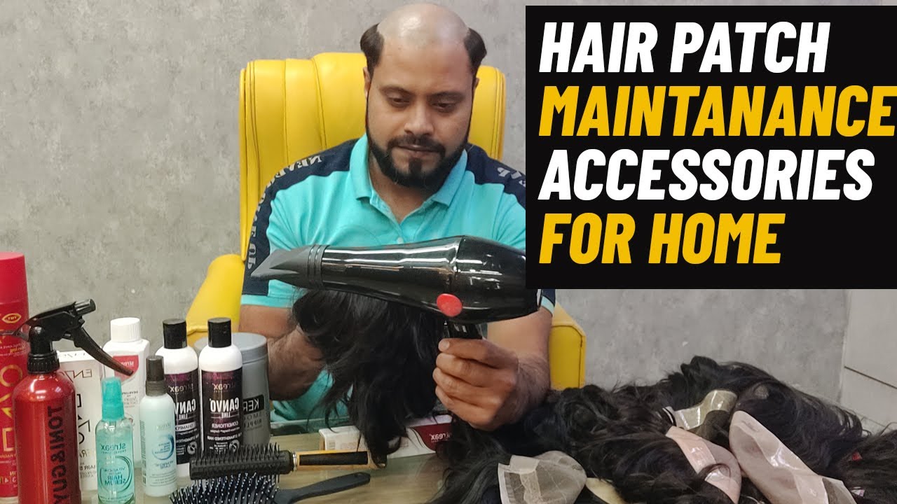 How to do hair Patch self service at home | Permanent hair patch in Delhi | hair patch accessories