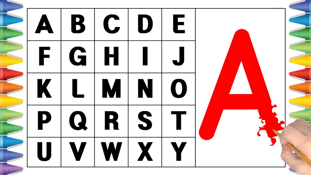 Игры с алфавитом: написание заглавных букв от А до Я (ABCD) для малышей и детей младшего возраста...