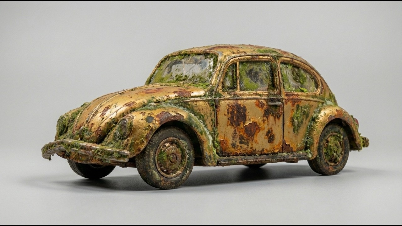 ASMR Toy Car Restoration Corgi 1972 VW Beetle Full Restoration from Abandoned to New