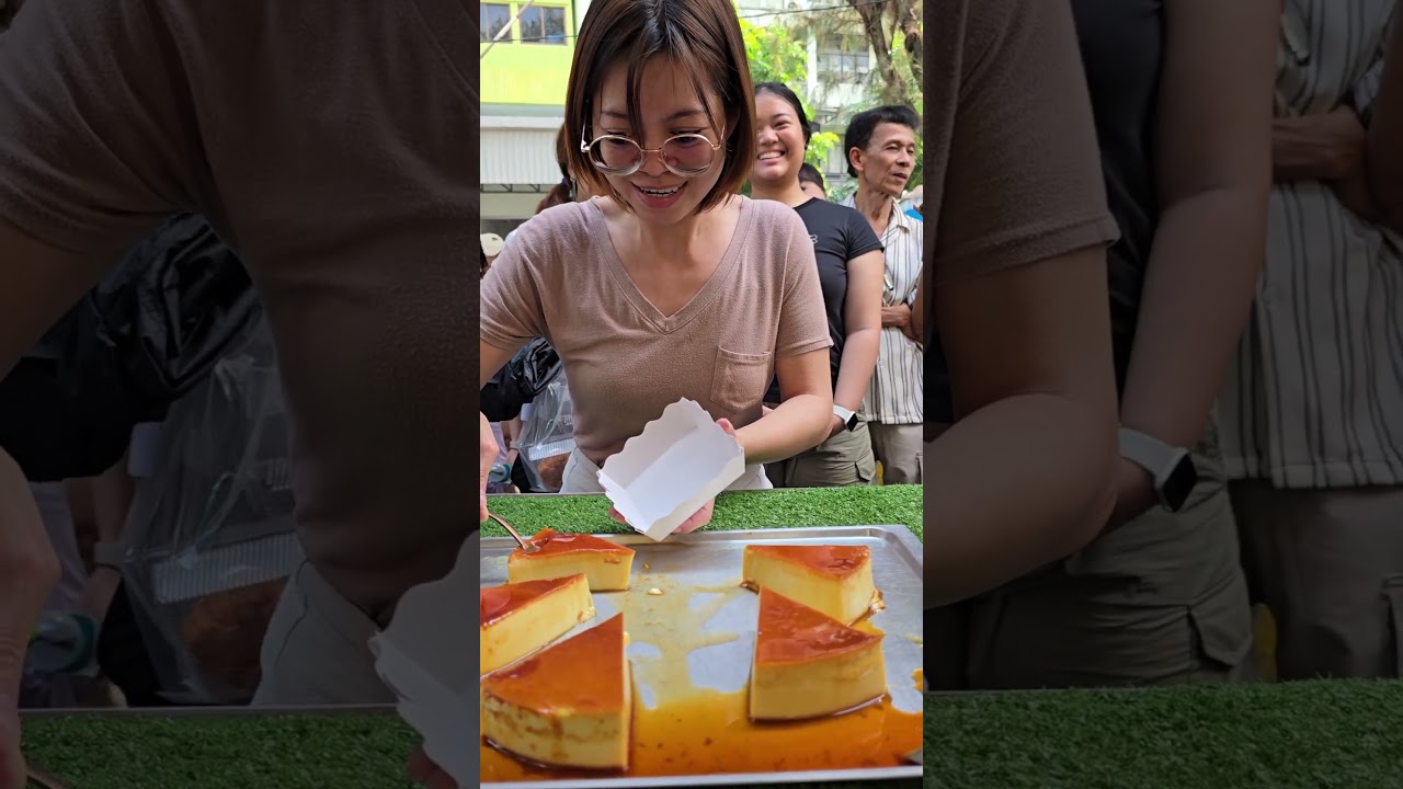 Thai food Game  Pudding, perfectly scooped, free      #Reels #streetfood #food