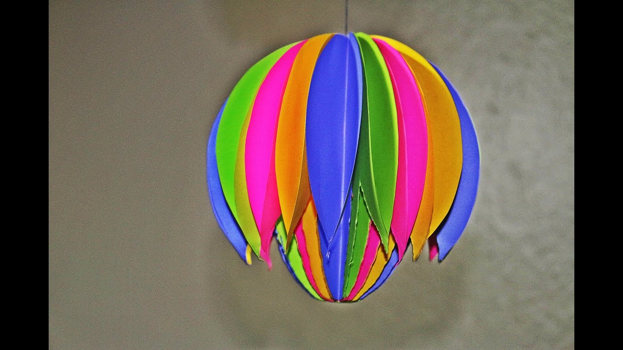 Paper Ball Hanging Decoration for Home #Diwali # Christmas # New Year Celebrations