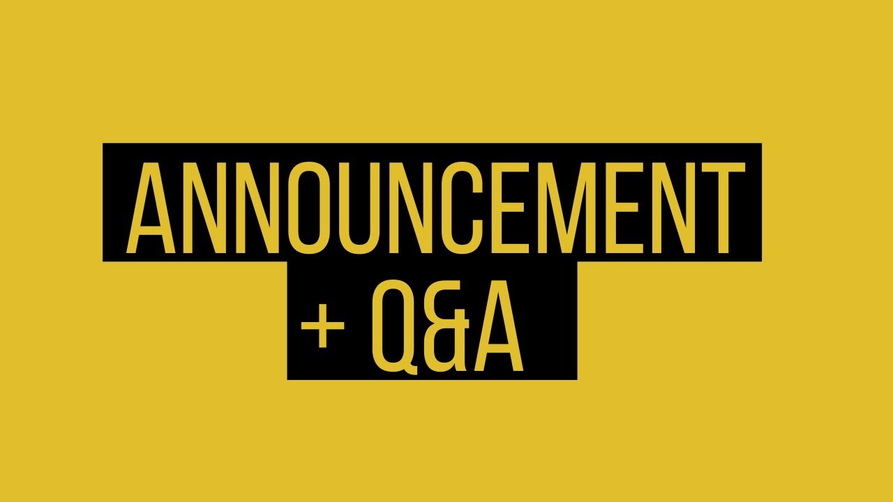 Friday LIVE | Announcement| Come say hi!
