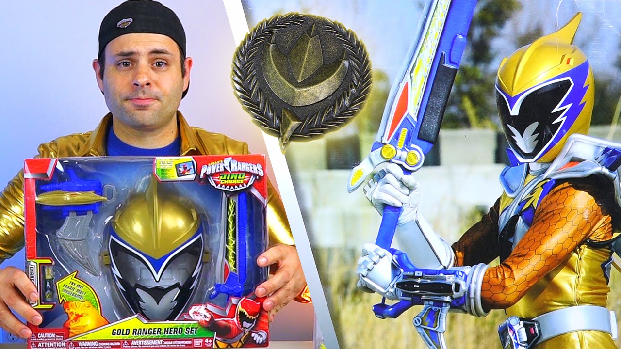 Обзор набора героя Power Rangers Dino Charge Gold Ranger!