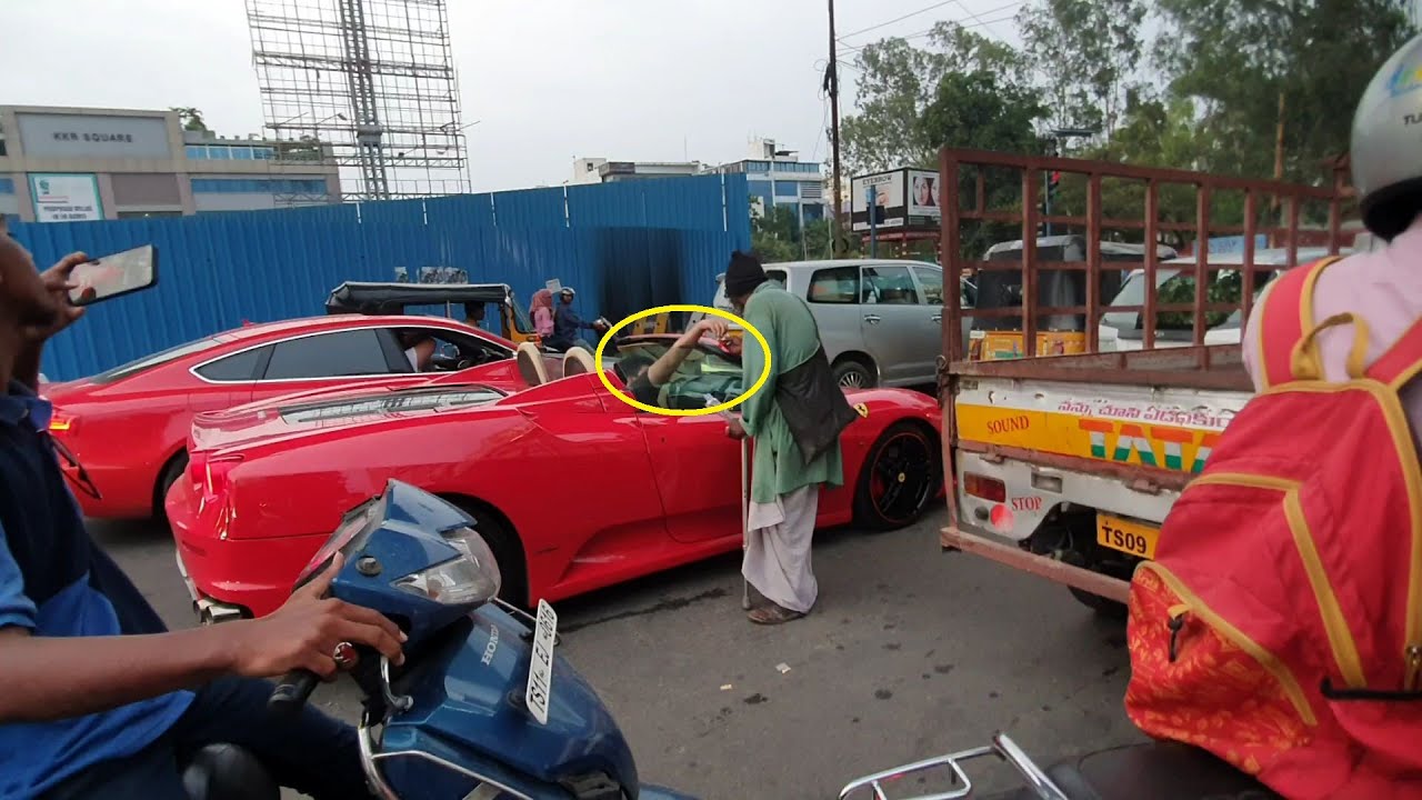 LOUD Ferrari F430 Spider REACTIONS in Hyderabad(INDIA)!!!