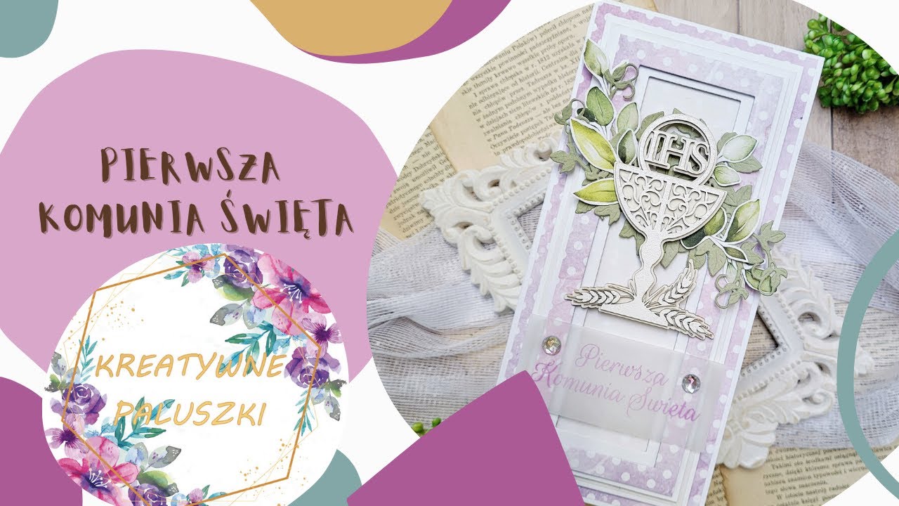 Pierwsza Komunia Święta - kartka pionowa
