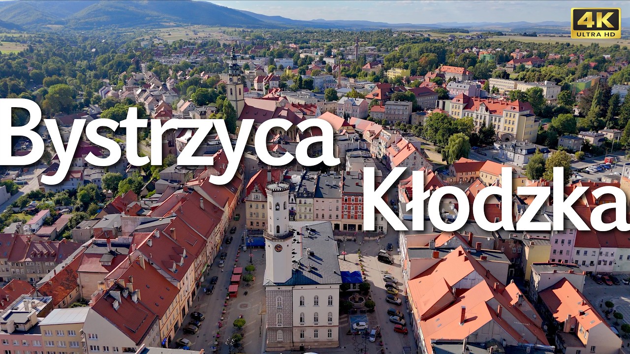 Bystrzyca Kłodzka Old Town Walk | NO MUSIC • NO CROWDS • Natural City Sounds • 4K