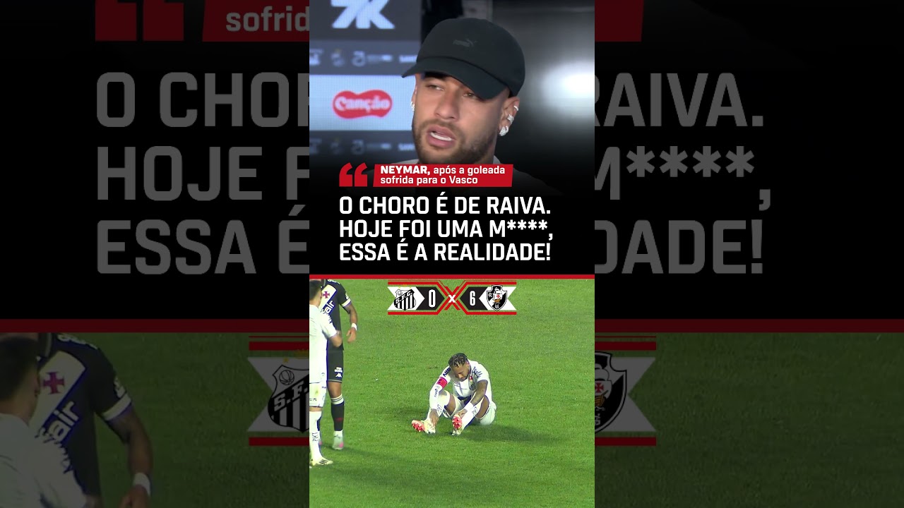 NEYMAR FALOU AP&Oacute;S A DERROTA DO SANTOS POR 6 A 0 PARA O VASCO