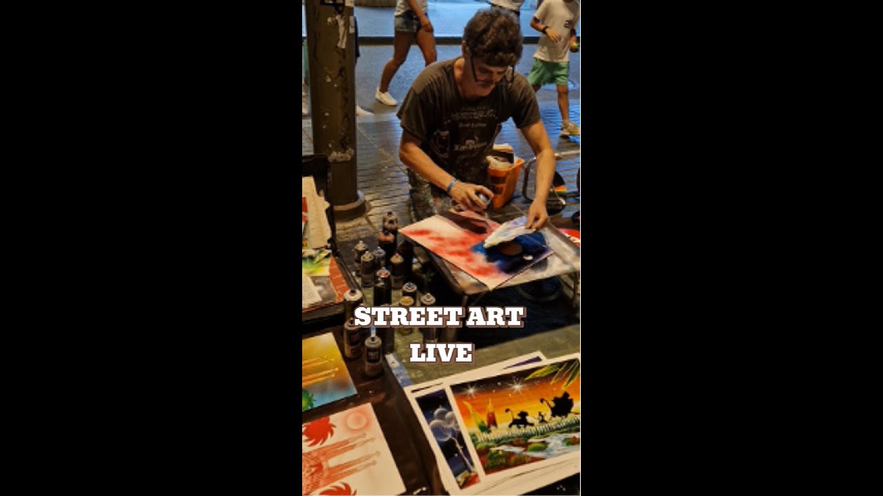 Street Art in Motion – A Spray Artist on Las Ramblas | Barcelona #citiontour #streetart
