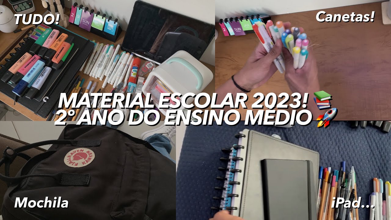 MEU MATERIAL ESCOLAR 2023 | Mostrei TUDO! | rodrigostudyblr