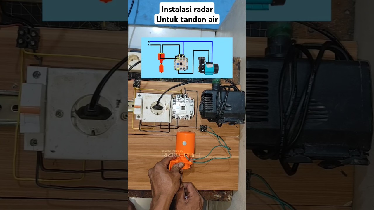 water tank radar installation with contactor #tutorial #idea #electrical