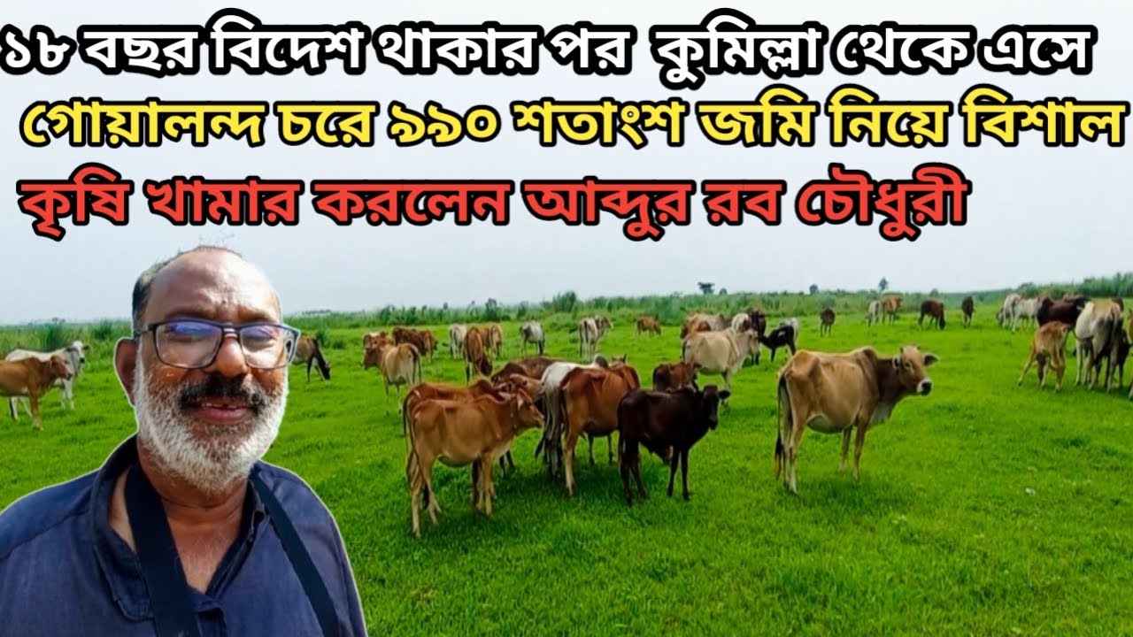 ভিডিও দেখে বিদেশ ফেরত কুমিল্লা থেকে গোয়ালন্দ চরে ৯৯০ শতাংশ জমি নিয়ে বিশাল কৃষি খামার গড়ে তুললেন! 