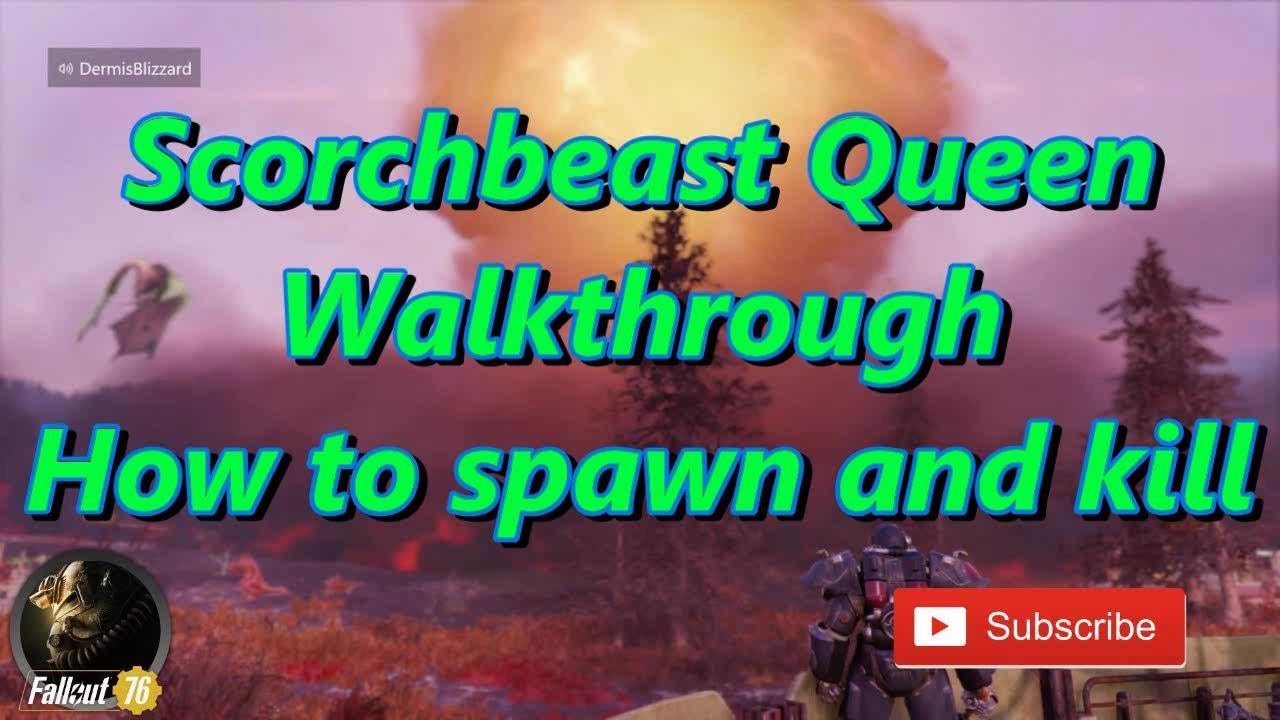 Fallout 76 - How to spawn and kill a SCORCHBEAST QUEEN