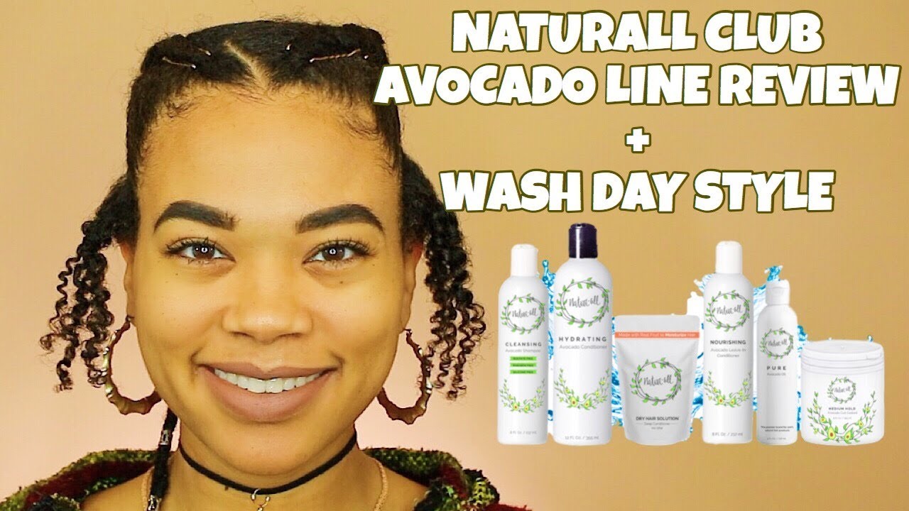 NATURALL CLUB AVOCADO LINE REVIEW & WASH DAY STYLE | TYPE 4 HAIR | olive chels
