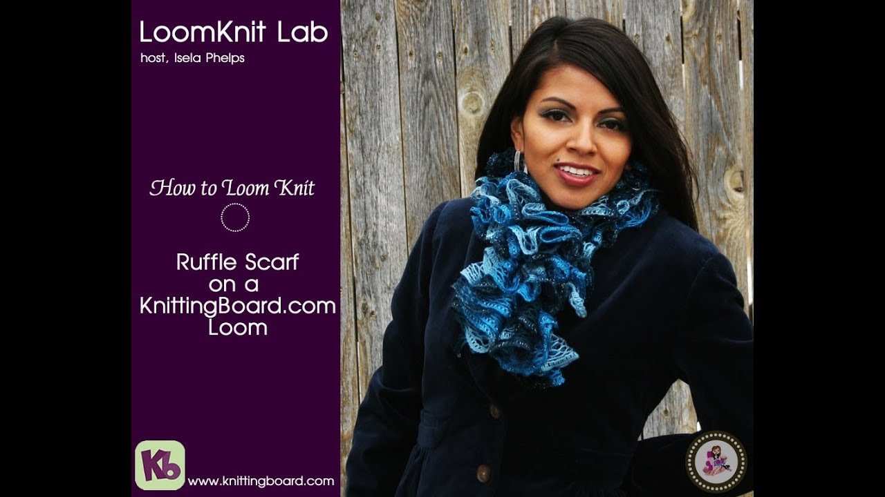 Loom Knit Ruffle Scarf