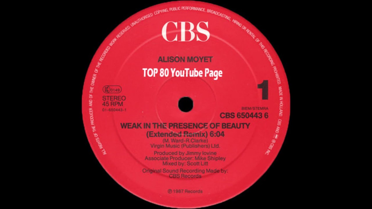 Alison Moyet - Weak In The Presence Of Beauty (Extended Remix)