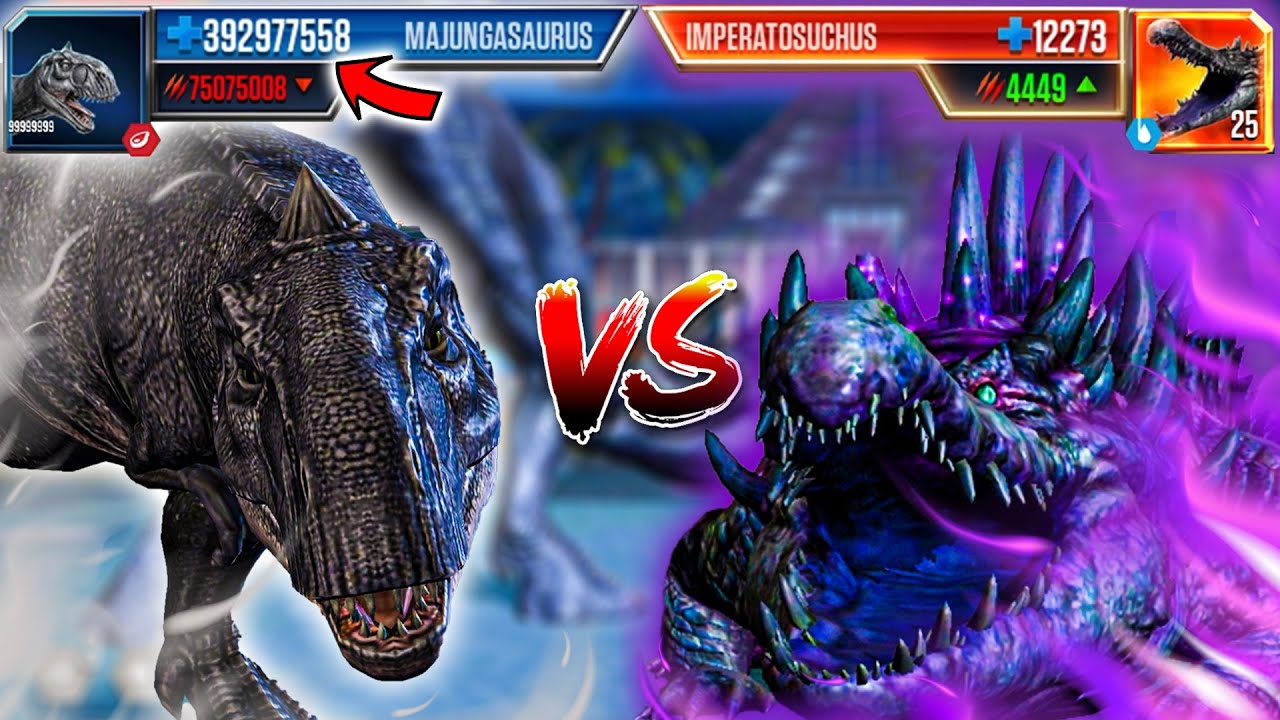 MAJUNGASAURUS LEVEL 999 vs IMPERATOSUCHUS | Jurassic World: The Game