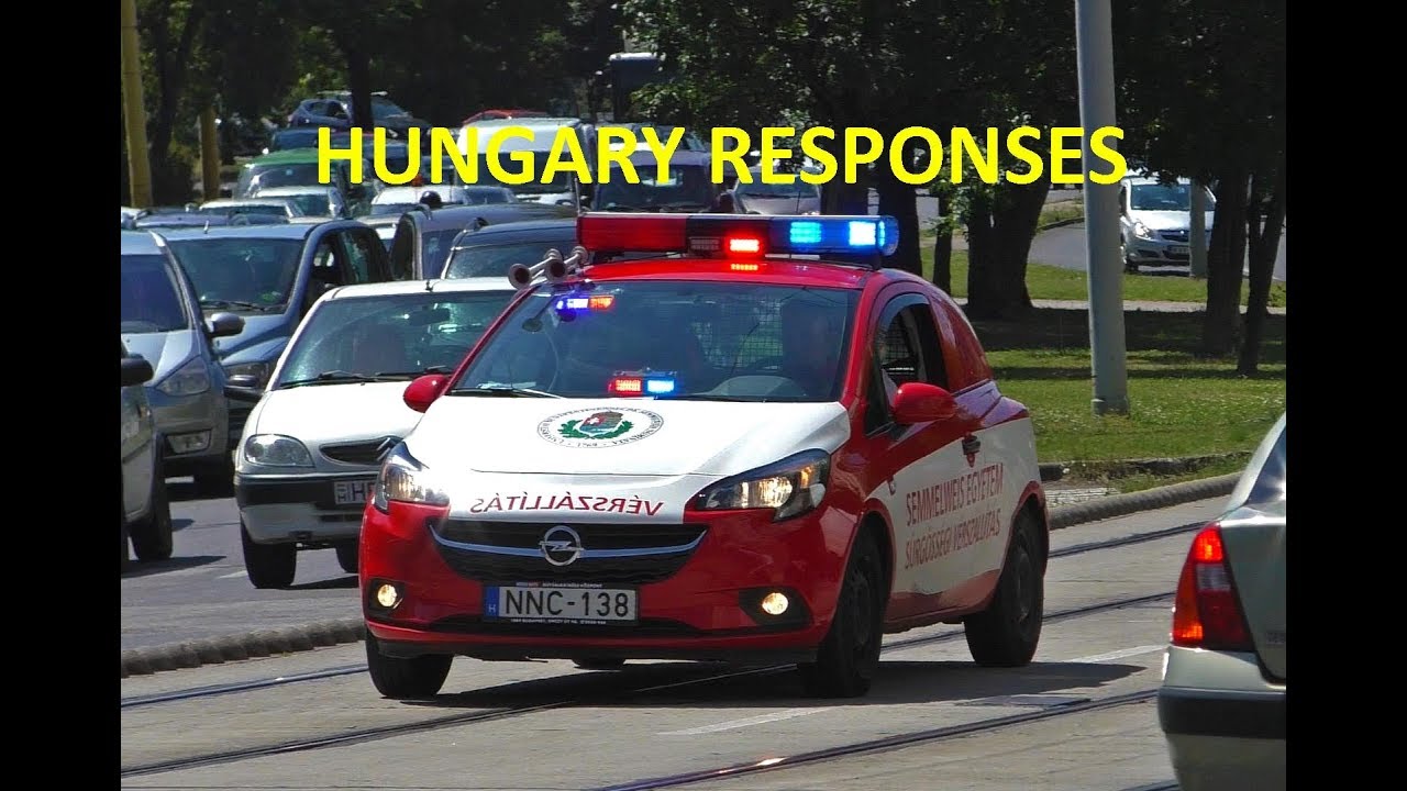 Presslufthorn|Private Ambulanz|Kinderrettung| Rettungsdienste auf Einsatzfahrt in Ungarn