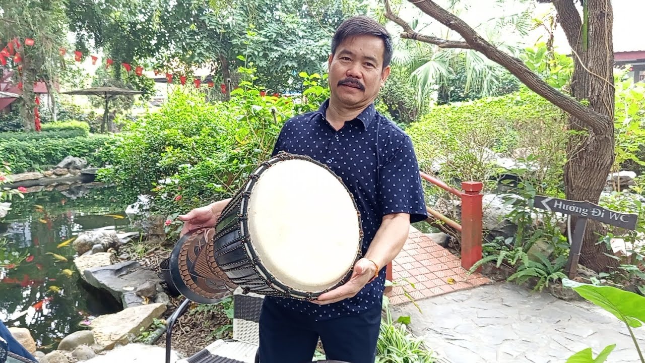 Mở hộp trống Djembe, 61cm